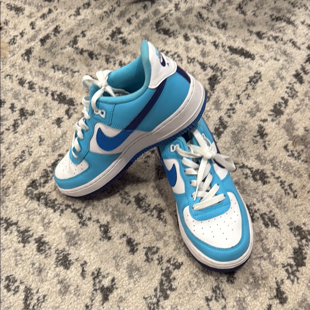 Kids Blue and White Sneakers